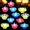 Magical Reflection Diya Set with 6 Attractive Design Cup Set Of 12 Pieces your brand