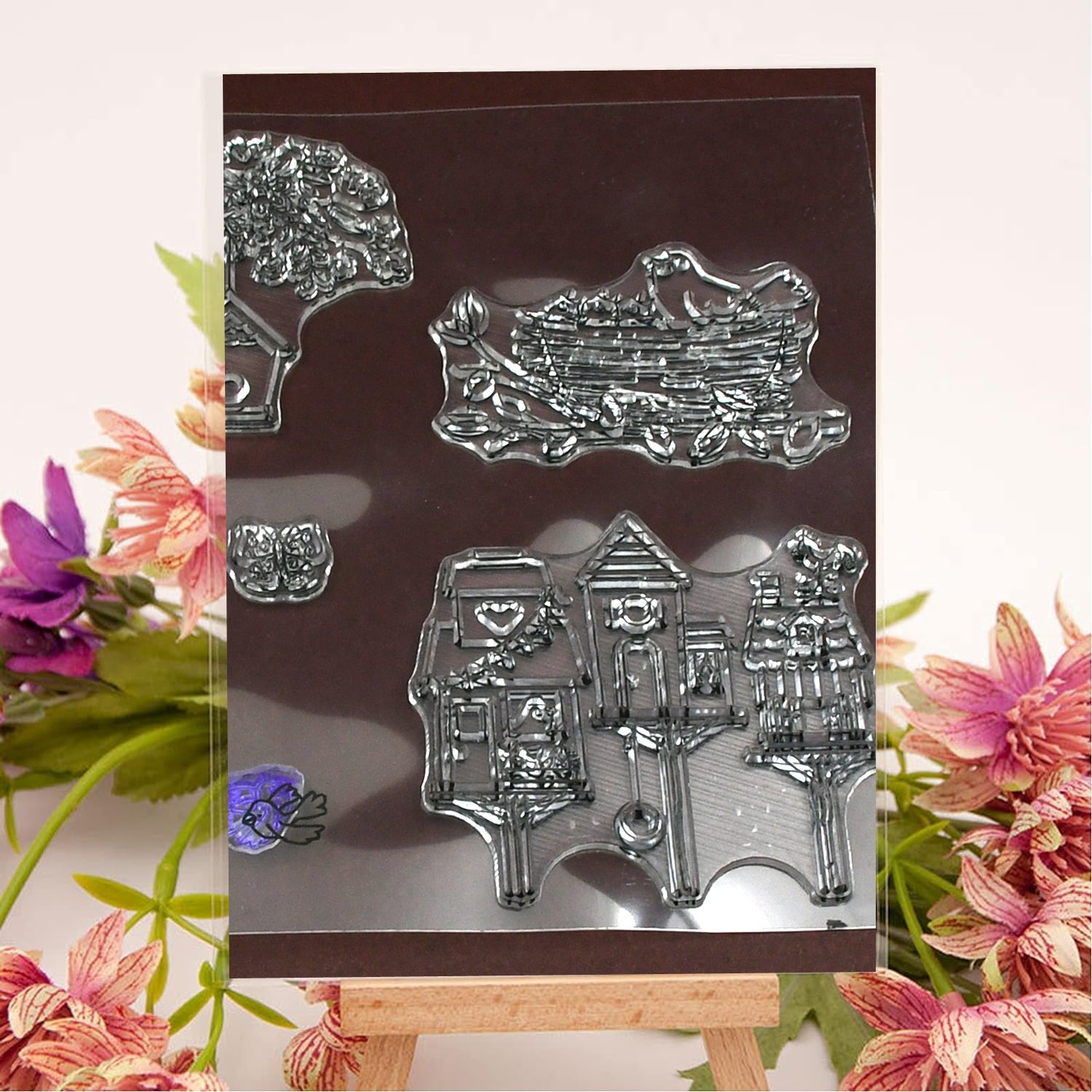 Reusable Rubber Stamp, TPR Stamp DIY Accessories Good Stamping Effect DIY Transparent Stamp Stick Repeatedly for Envelope for Diary for Invitation Letter, Photo Album Decoration for Paper Crafts (Mix Design / 1 Set) - Shopmania Wholesale