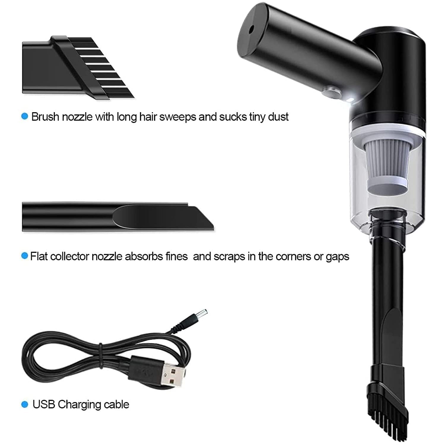 Vacuum Cleaner Dust Collection  2 in 1 Car Vacuum Cleaner 120W High-Power Handheld Wireless Vacuum Cleaner Home Car Dual-use Portable USB Rechargeable - Shopmania Wholesale