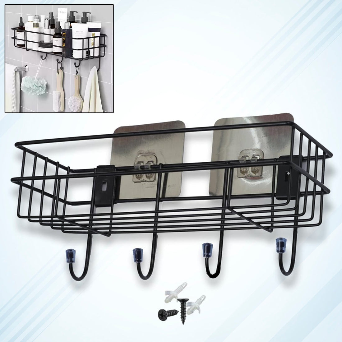 3 in 1 Shower Shelf Rack for storing and holding various household stuffs and items etc. your brand