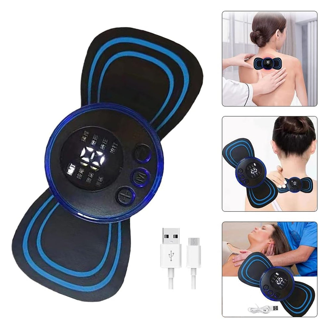 Portable USB Neck Massager Electric Neck Massager,  Enhancer Mini Cervical Massager EMS Lymphatic Drainage Massage with Cable your brand