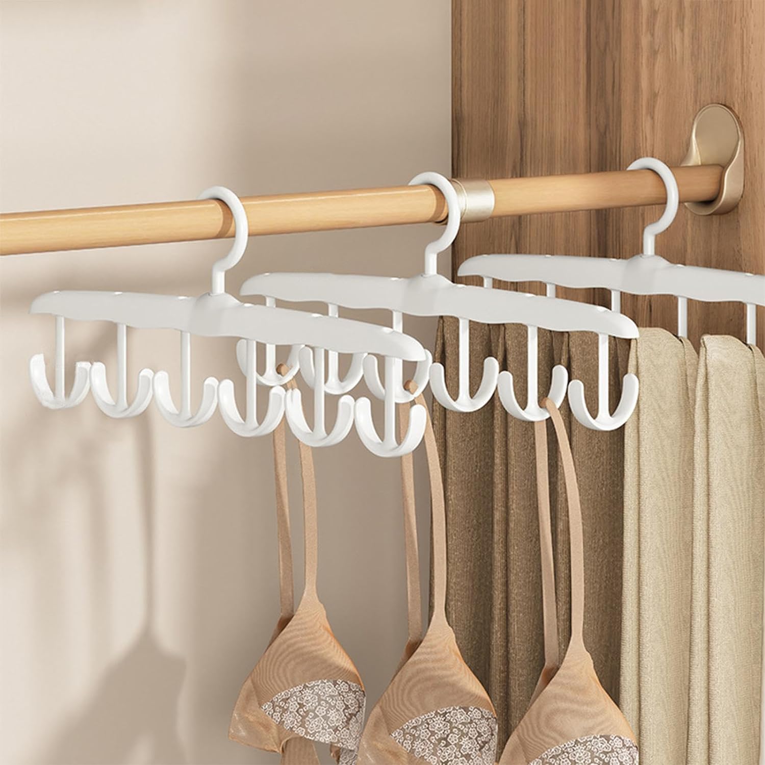 Tank Top Hanger, 12-Hook Space Saving Hanger, Capacity Rotatable Wood Space Saving Hanger Closet Organizers and Storage for Dorm & Apartment for Tank Top - Shopmania Wholesale