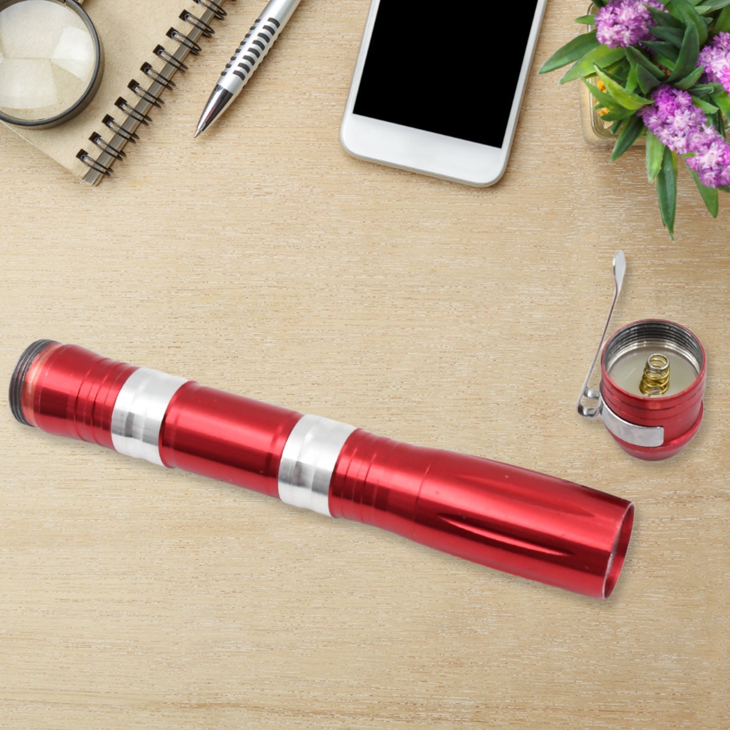 Portable Mini Torch / Flashlight LED Powerful High Lumens Pen Light with Clip, Portable Pocket Compact Torch for Emergency AA Battery operated (1 Pc / Battery not included) your brand