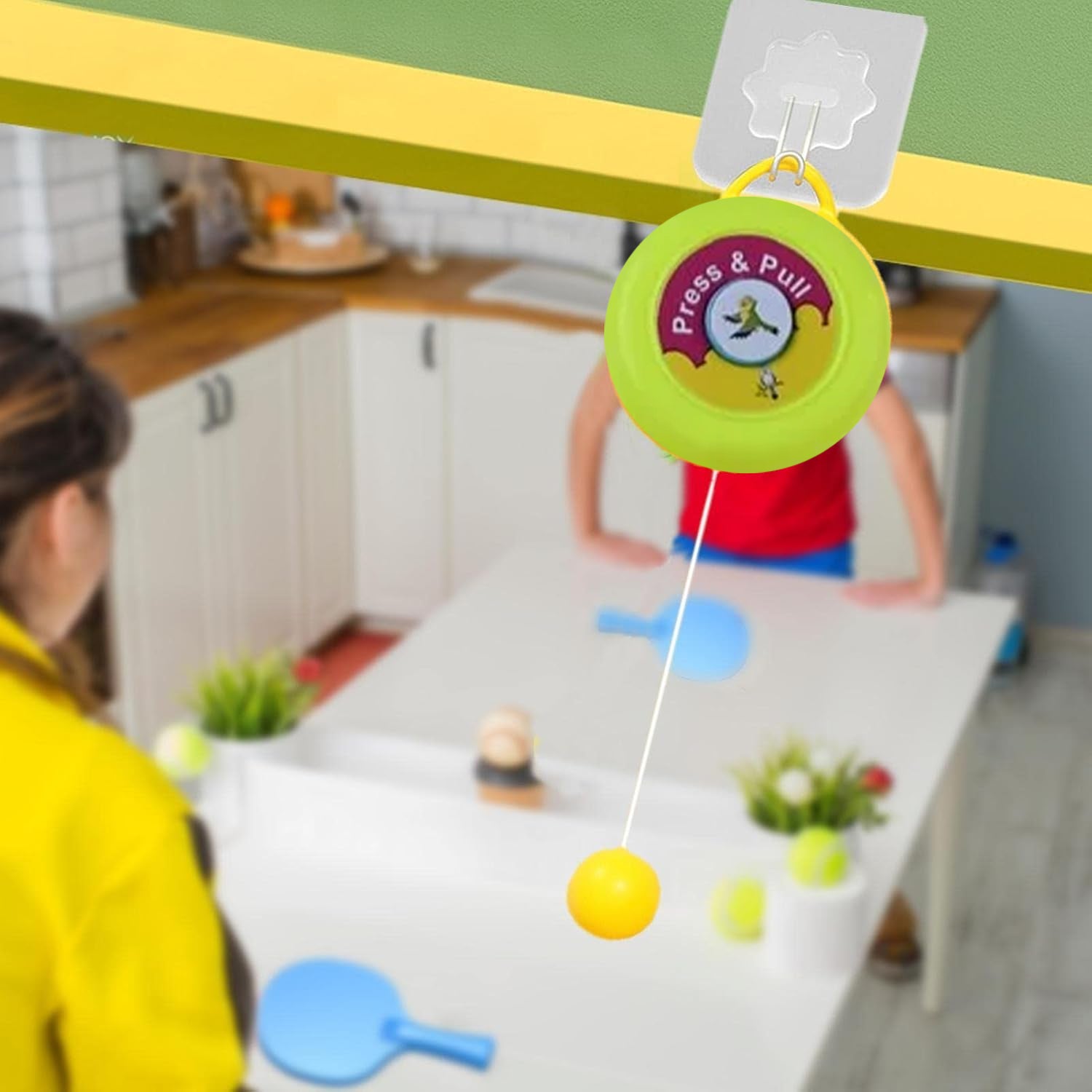 Portable Indoor Hanging Table Tennis with Three Ball, Table Tennis Self Training Set - Shopmania Wholesale