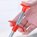 Kitchen sink cleaning hook with metal wire brush