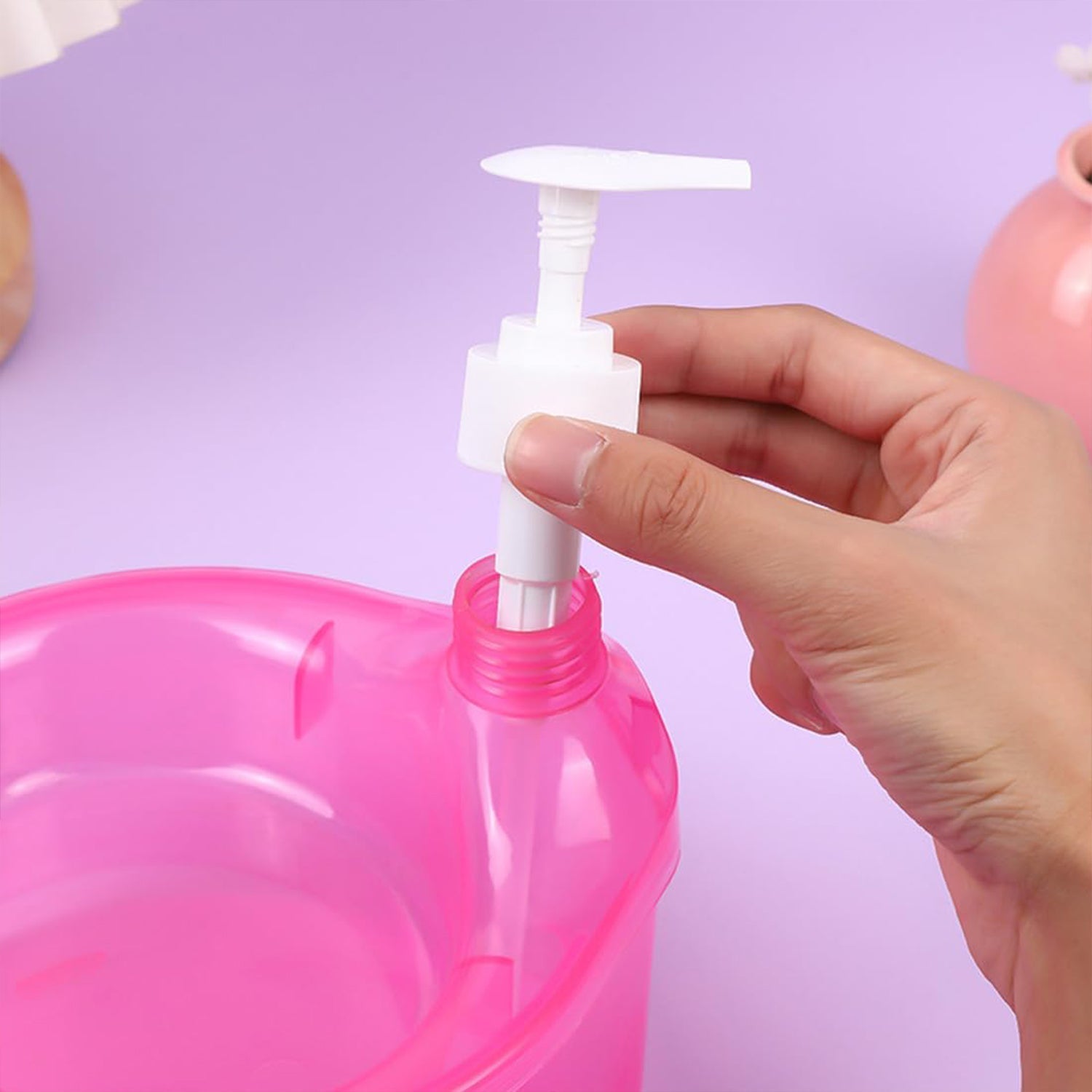 Double Layer Liquid soap Dispenser with Pump and Sponge, Practical for Hotel Sink Clear, Soap Dispensing Liquid Pump Bottle for Home,  Kitchen Rectangle ( 2 in 1 ) your brand