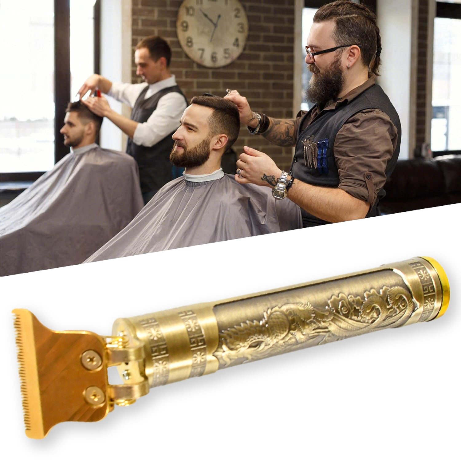 Hair Trimmer for Men Hair Style Trimmer, Professional Hair Clipper, Electric Shaving machine dry shaving for men - hair shaving and trimming beard With 4 adjustable blade clipper, Oil, Cleaning Brush - Shopmania Wholesale