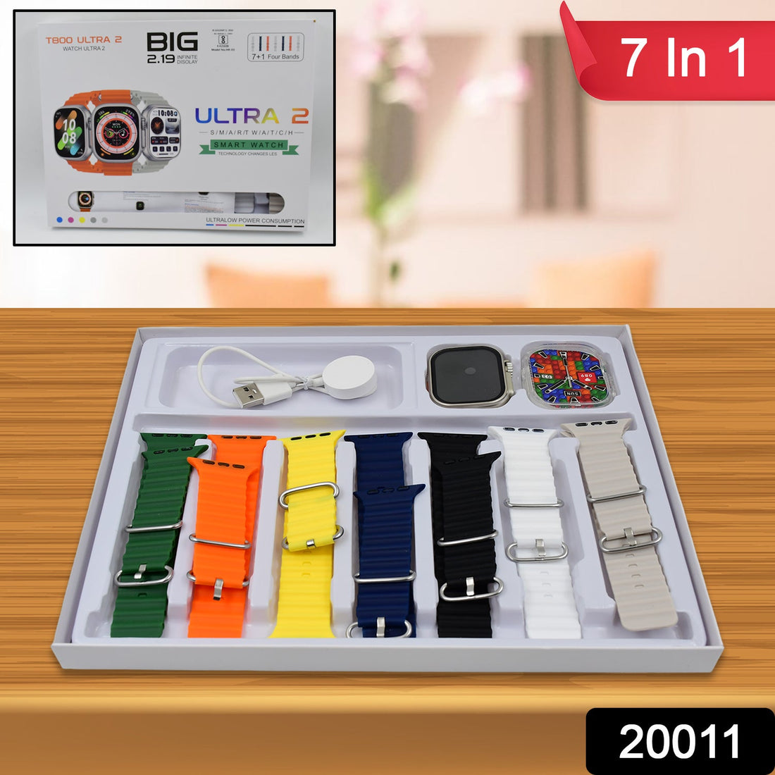 7 in 1 Ultra Smart watch Combo