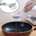 Home & Kitchen Cleaning Brushes, Scrubber, Soap Dispenser Scrub Brush for Pans Pots and Bathtub Sink (2 In 1) your brand