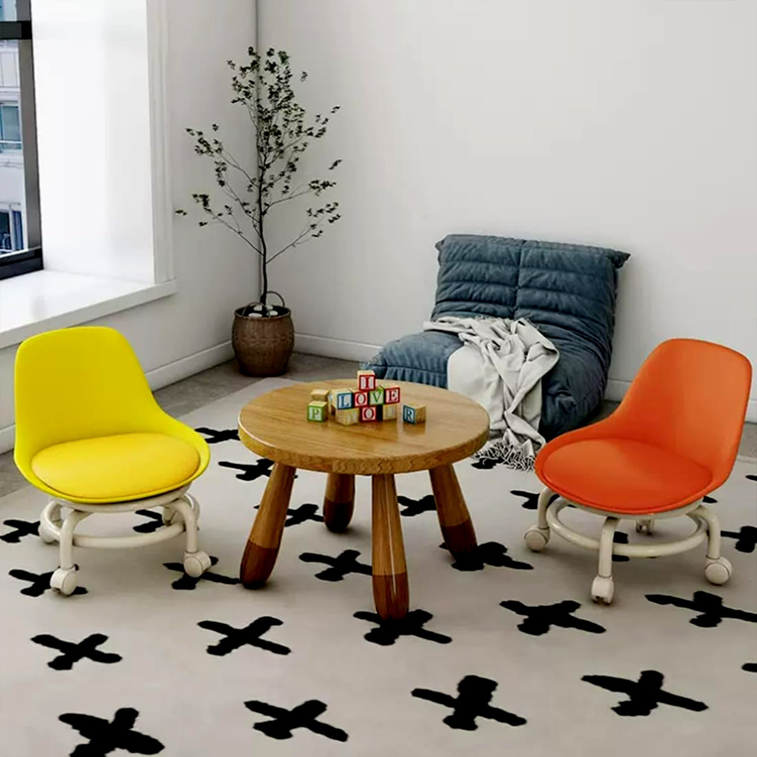Low Round Rolling Stool with Wheels Pedicure Stool for Fitness Office Garage | Home & Garden | Furniture | Benches, Stools Multi-color (1 pc) - Shopmania Wholesale