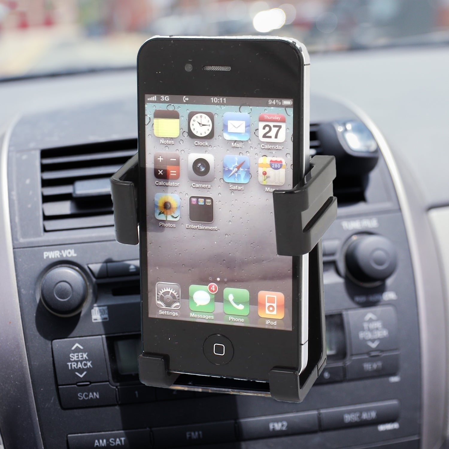 12857 Smartphone Car Phone Holder Car Air Conditioning Vent Phone Holder, Holder Stand for Mobile Phone Cellphone GPS, Dashboard Bracket for Car (1 Pc) - Shopmania Wholesale