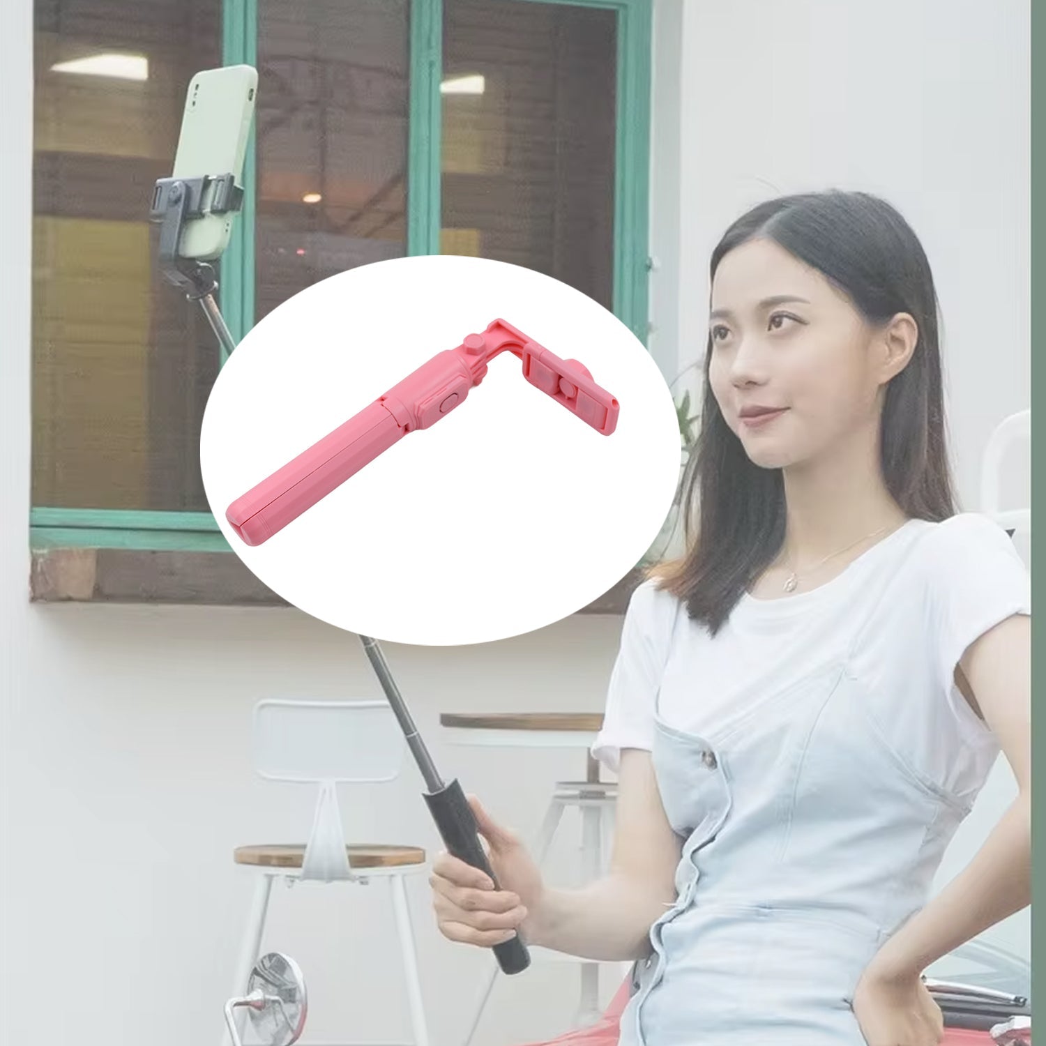 Portable Foldable Selfie Stick with Remote Control, 3-Axis Tripod Hand Stabilizer for Smartphones, TikTok Vlog YouTuber Video Recording (1 Pc) your brand