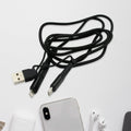 3 IN 1 Fast Charging Cable with Type C & iPhone Support, Compatible with all devices, Data Transmission, Unbreakable Braided, Tangle Free your brand