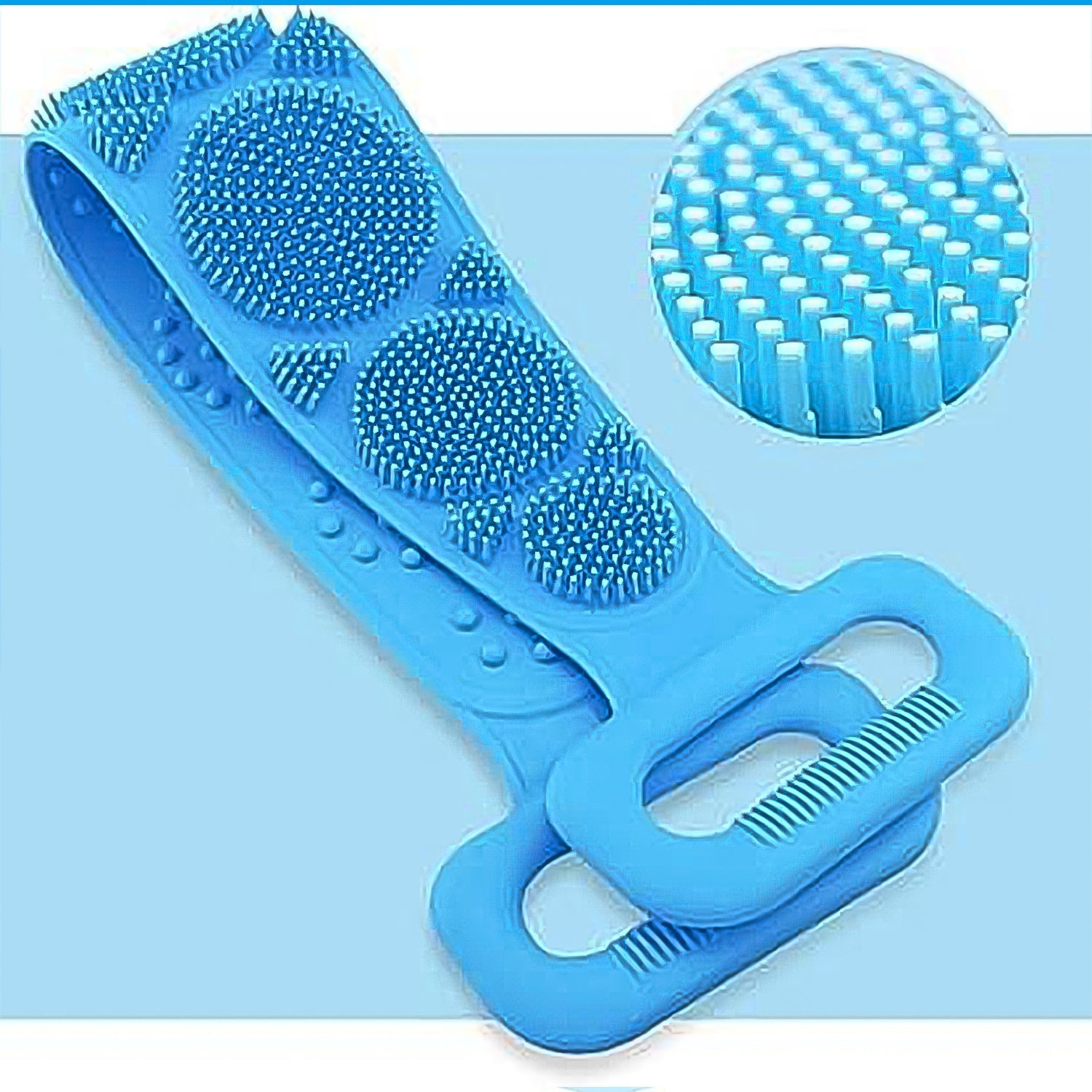 Silicone Body Back Scrubber Double Side Bathing Brush for Skin Deep Cleaning Massage, Dead Skin Removal (77 Gm | Small Size / 1pc) - Shopmania Wholesale
