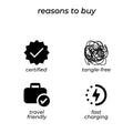 USB Cable, Charging Cable 3A Fast Charge and Sync Most Stunning Charging Cable, Magnetic Charging Cable Charging Cable for Phone (Compatible with (No More Messy Cables in Car & Home), (120 CM), ( Black), One Cable) - Shopmania Wholesale