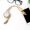 Retractable Charger Charging Cable, Micro USB Cable, 3 in 1, Multi Charging Cable, Compatible with Phone / Type C / Micro Android USB and Other Mobile Devices (1 Pc) your brand