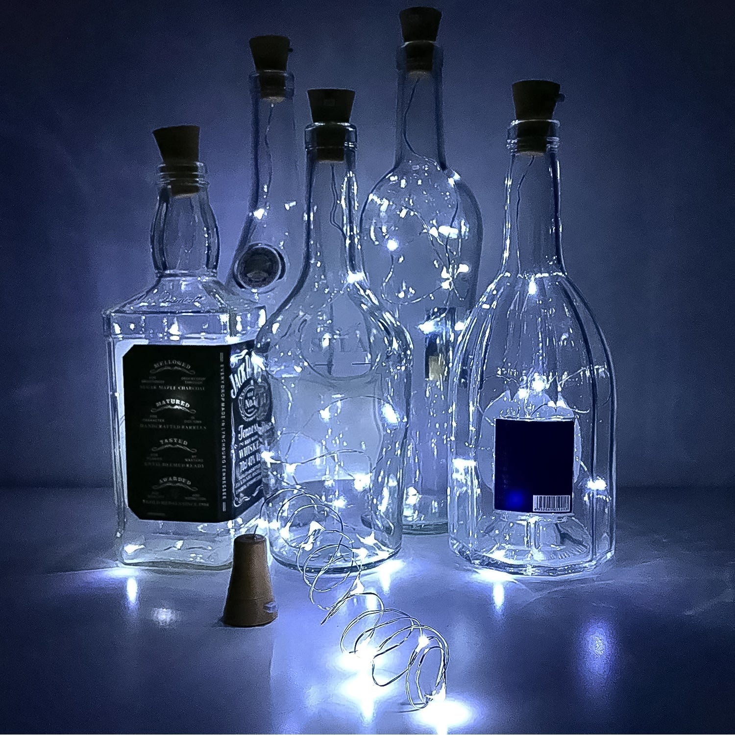 Wine Bottle Cork String Light | Multi LED / 2M Cable Length Copper Wire Battery Operated (White / 1 Pc) your brand