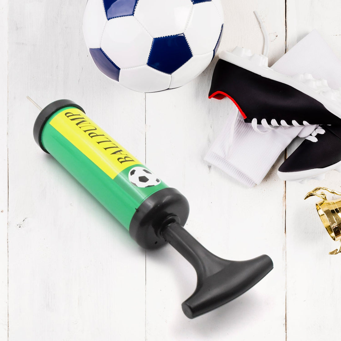 Inflator Air Ball Pump Soft Bouncing Ball Development Kids Toy, Sports Plastic Pump for Soccer, Basketball, Football, Volleyball Ball (17 Cm) - Shopmania Wholesale