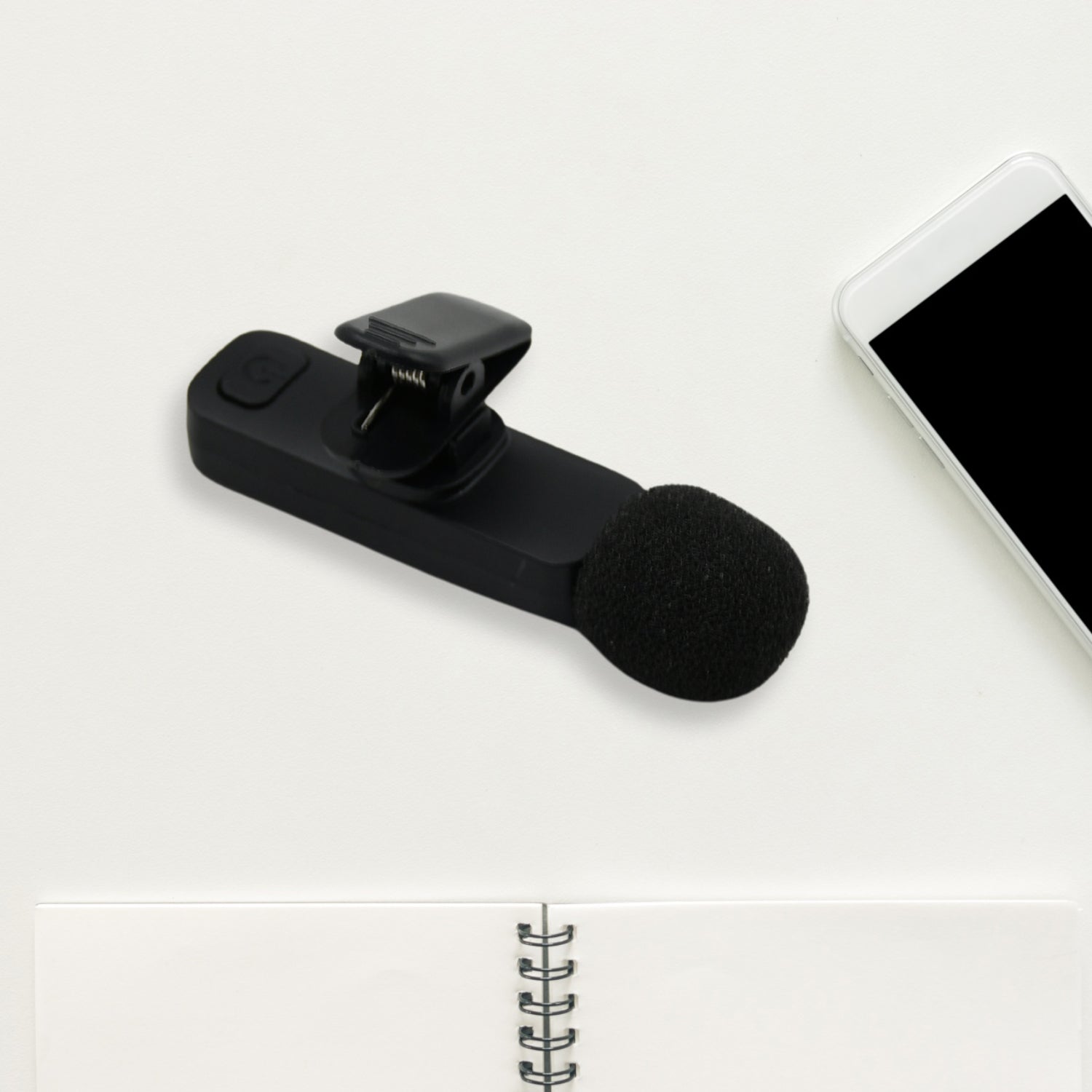Intelligent Noise Cancelling Live Streaming Clip on Microphone for Type-C & for iPhone with Charging Mini Wireless Lapel Collar Microphone - Shopmania Wholesale