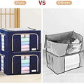 Foldable Steel Frame Clothes Living Storage Organizer Handled Bag your brand