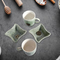 Ceramic Tea / cups / Mug Set Including Snacks / Serving Bowl Milk Cup, Coffee Cup, Tea Cup, Breakfast Cup, Drinking Mug or Outdoor for Household, Gift for Birthday, Wedding Party (4 Pcs set) - Shopmania Wholesale