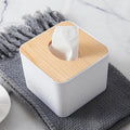 Tissue Box Desktop Stand Bamboo Tissue Cover Box Rectangular Paper Towel Holder Removable Tissue Dispenser for Bathroom Vanity Countertop Bedroom Car Holder Paper Towels Dispenser (1 Pc ) - Shopmania Wholesale