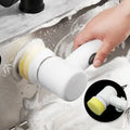 Multifunctional Magic Brush, Portable Electric Cleaning Brush with 2 Replaceable Brush Heads, Handheld Power Spinning Scrub Brush, Shower Cleaner Brush for Kitchen, Sink, Wall, Window, Toilet, Bathroom (5 In 1) your brand