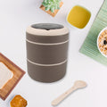Ganesh Smart Stack 2 Layer Portable Lunch Box Stainless Steel Airtight Leak-Proof Lunch Box for Office, School, Picnic: Color May Vary (2 Layer) - Shopmania Wholesale
