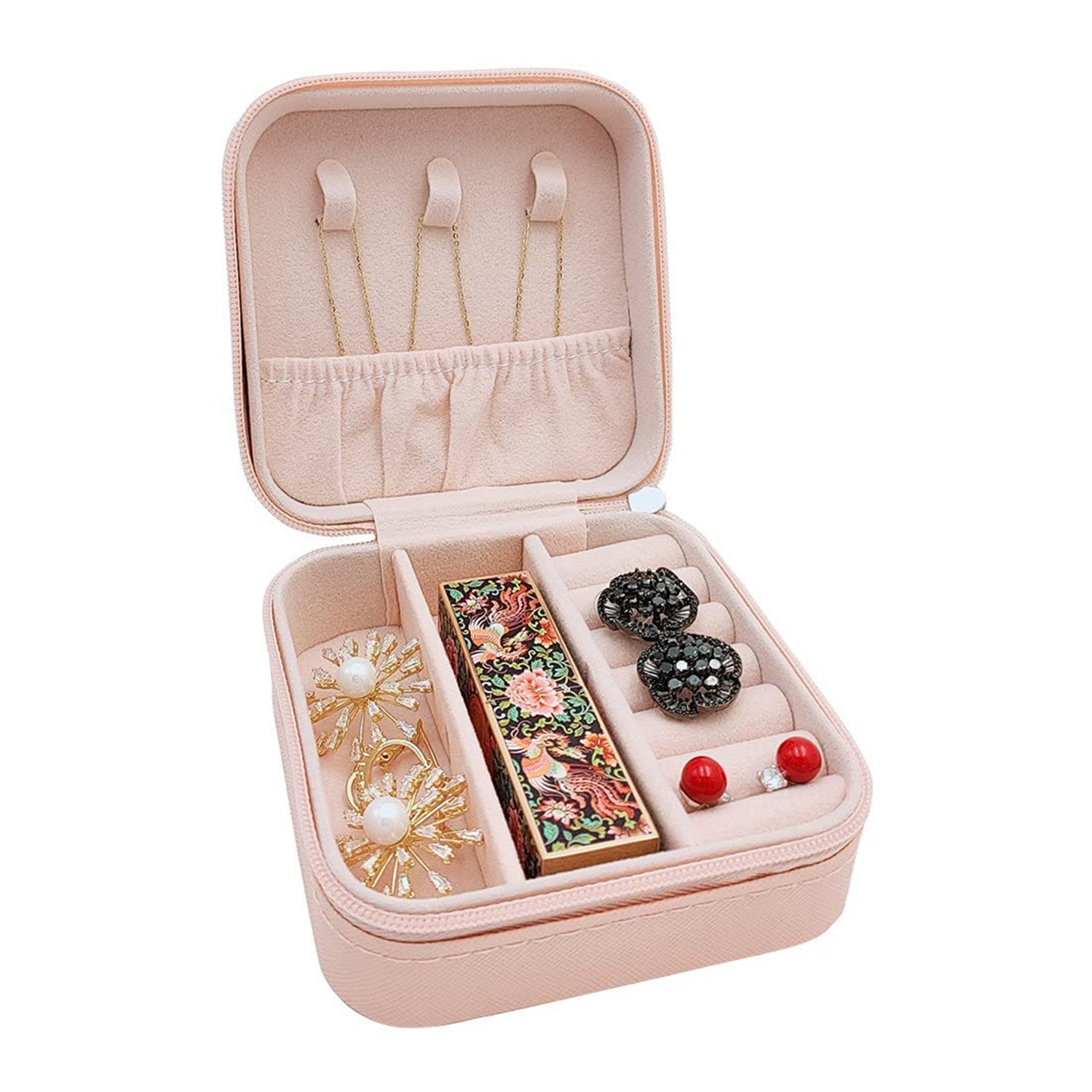 Mini PU Leather jewellery Box for Travel & Storage your brand