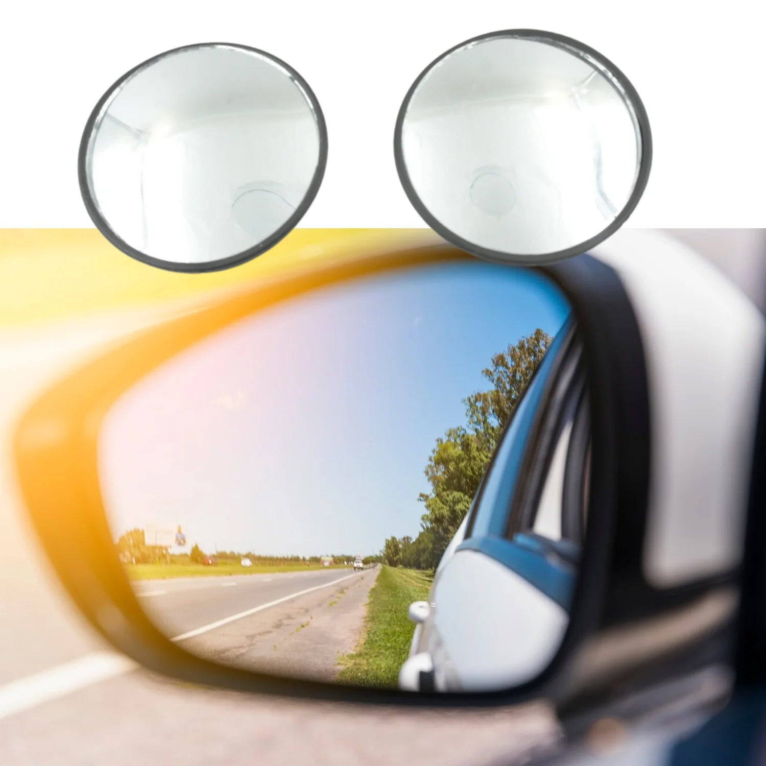 Car Blind Spot Side Mirror Round HD Glass Blindspot Mirror Convex Rear View Mirror, Car Mirror Accessories Suitable to All Cars, Frameless Design (2 Pcs Set) your brand