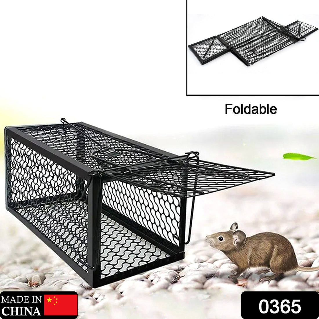 Foldable live animal trap cage.