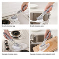 Home & Kitchen Cleaning Brushes, Scrubber, Soap Dispenser Scrub Brush for Pans Pots and Bathtub Sink (2 In 1) your brand