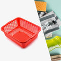 Plastic 1 Pc Kitchen Small Size Dish Rack Drainer Vegetables and Fruits Washing Basket Dish Rack Multipurpose Organizers (29x22CM Mix Color) - Shopmania Wholesale