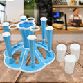 Miracle Plastic Glass Stand / Tumbler Holder / Glass Holder for Kitchen / Dining Table 6 Glasses Stand With 3 Pepper Salt (Moq :- 2 Pc) - Shopmania Wholesale
