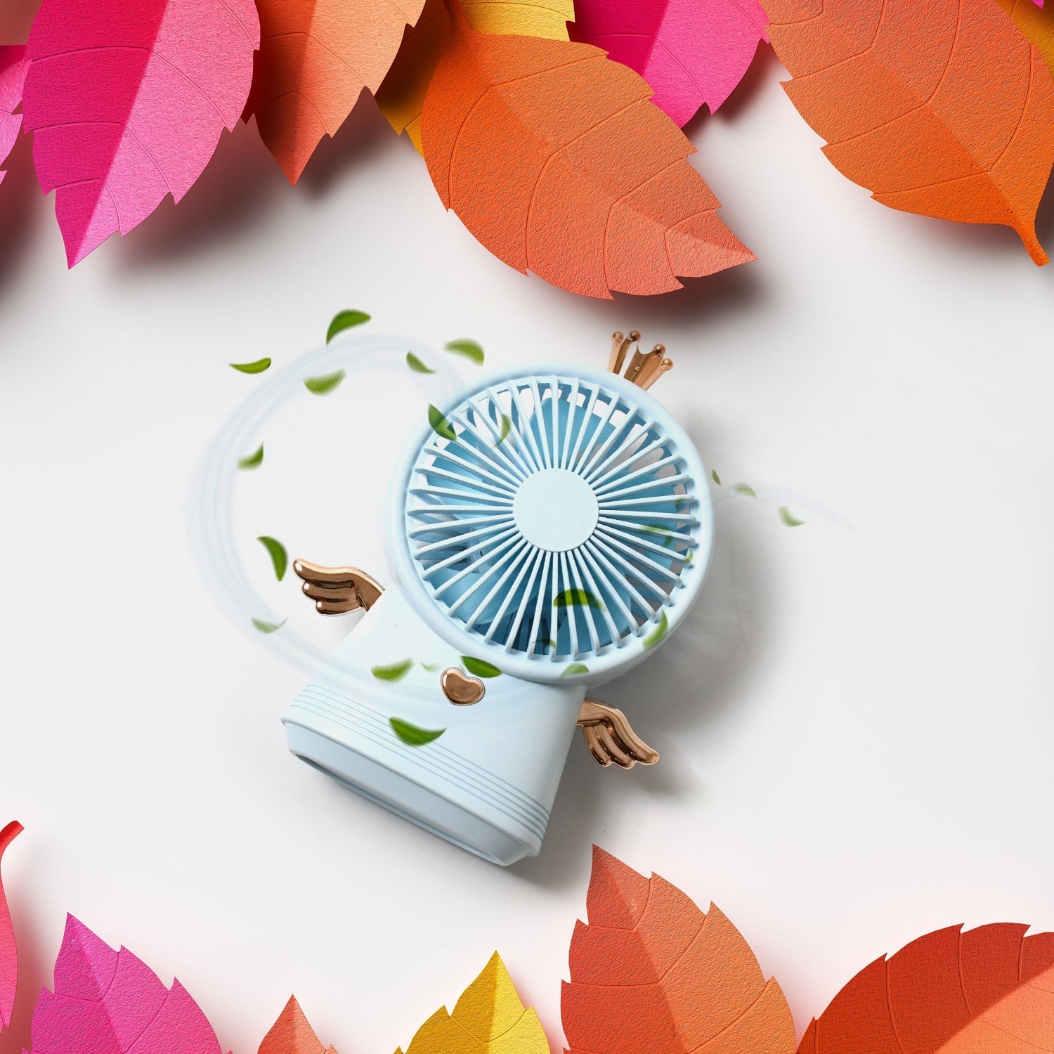 Cute Electric Mini Handheld Fan, Portable USB Rechargeable Mini Fan for Home, Office, Travel and Outdoor Use (1 Pc) your brand