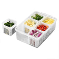 Fridge Storage Boxes Freezer Storage Containers, Container for Kitchen Storage Set, Storage in Kitchen, Vegetable Storage, Draining Crisper Refrigerator Food Box (1 Pc) your brand