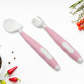 Silicone Bendable Kids Feeding Spoons And Forks, Toddler Utensils with Travel case, Baby Spoon and Fork Set for self-Feeding Learning Bendable Handle for Kid Children Toddlers (2 Pc Set) - Shopmania Wholesale
