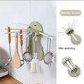 Plastic 7-in-1 Multifunction Retractable Wall-Mounted Pull-Out Hanger Rack Without Punching Hooks Up for Kitchen Bathroom - Shopmania Wholesale