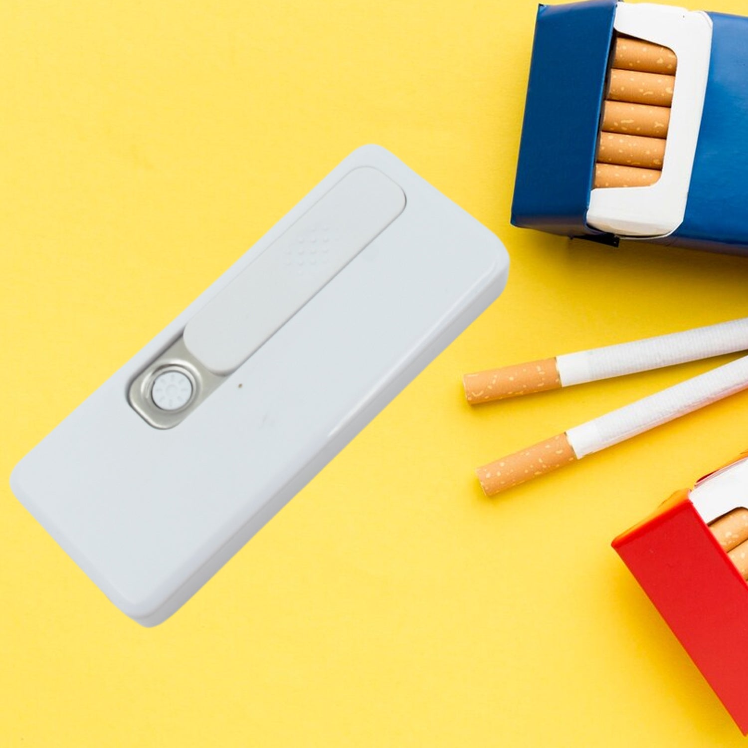 Stylish Electric USB Lighter for Men & Women, Regular Cigarettes Portable USB Rechargeable Flameless, Coil Slim Cigarette Lighter with Charging Cable, Windproof E lighter, Lighter for Smoking (1 Pc ) your brand