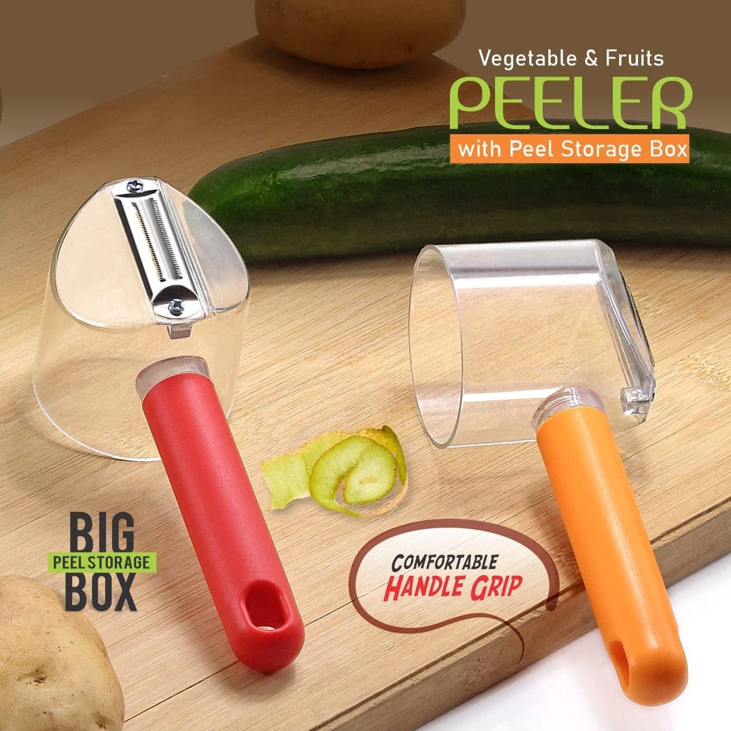 Home Kitchen Cooking Tools Peeler With Container Stainless Steel Carrot Cucumber Apple Super Fruit Vegetable Peeler your brand