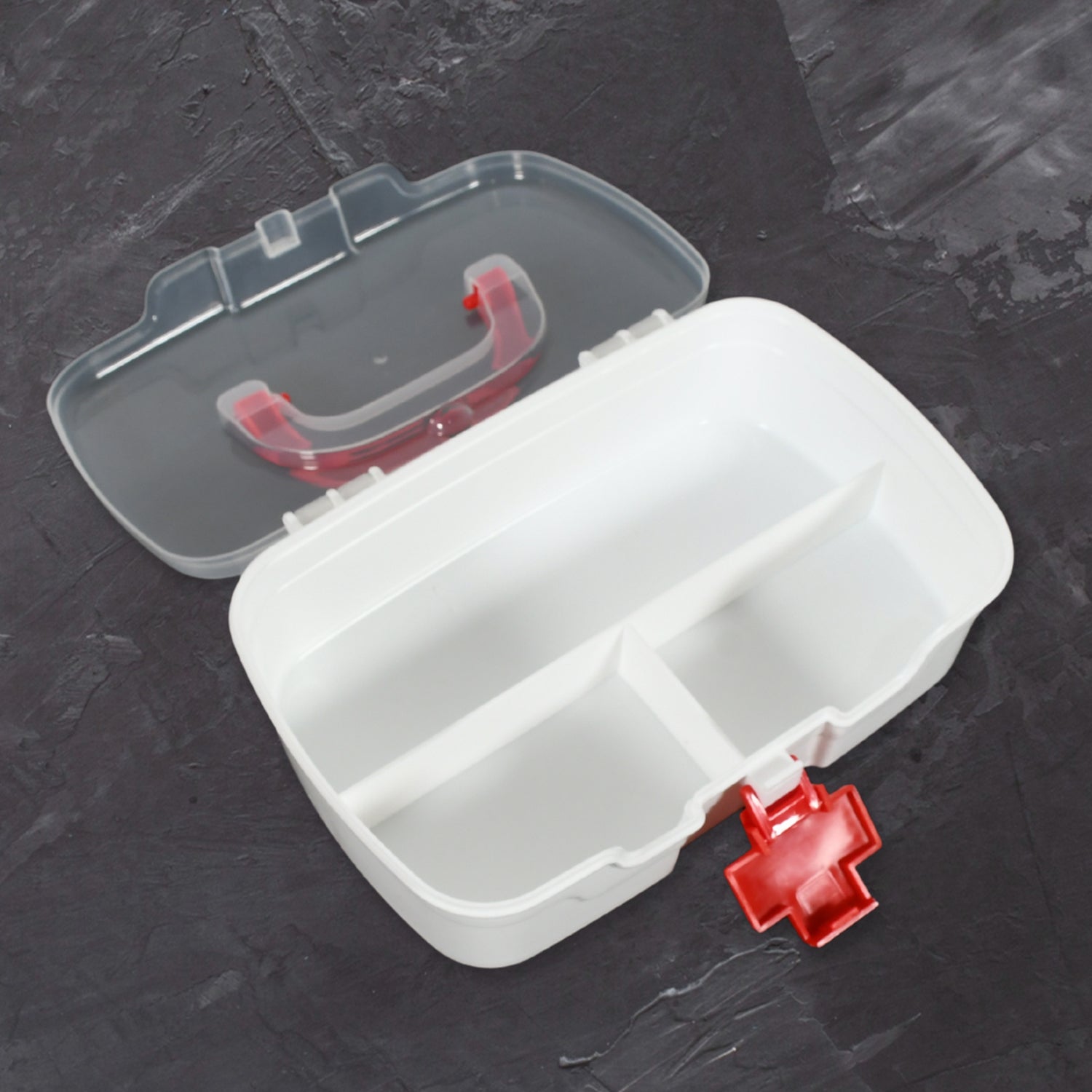 Medical Box, 1 Piece, Indoor Outdoor Medical Utility, Medicine Storage Box, Detachable Tray Medical Box Multi Purpose Regular Medicine, First Aid Box with Handle & Transparent Lid - Shopmania Wholesale