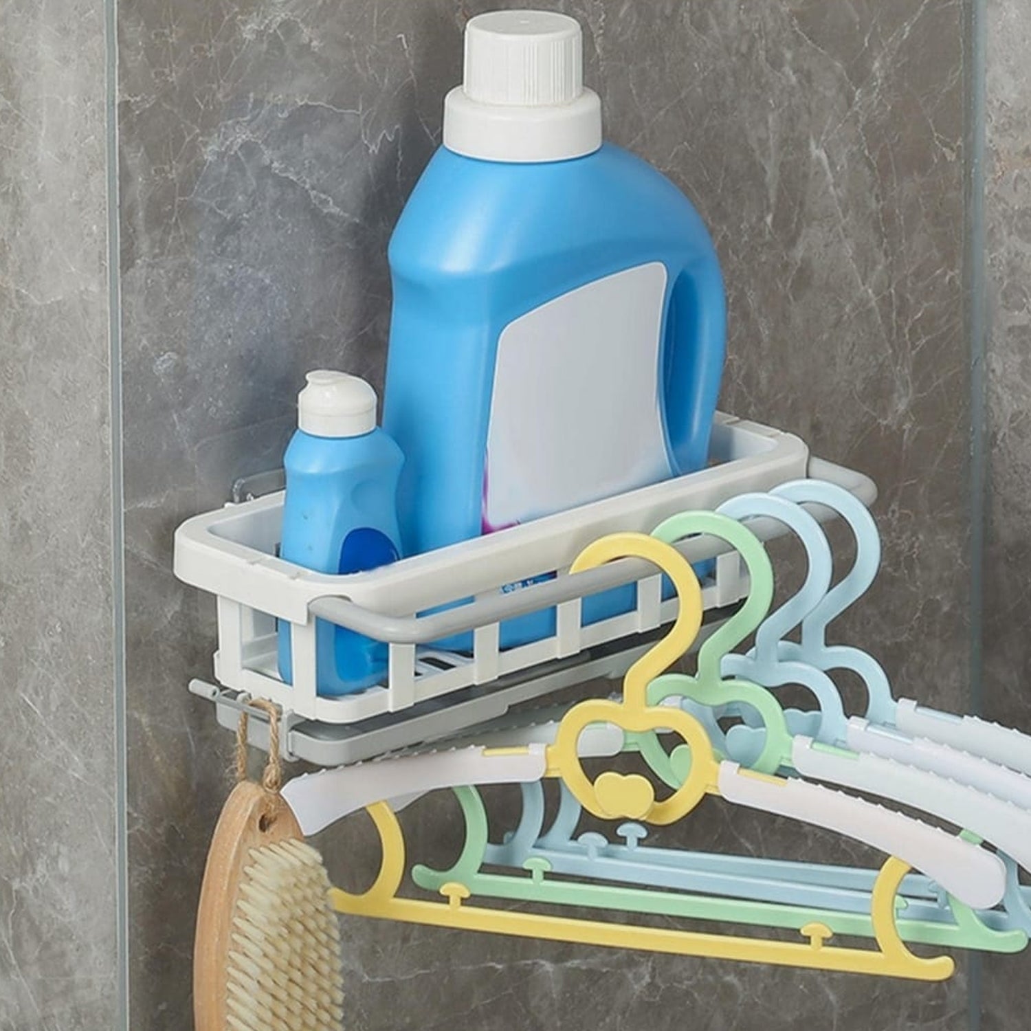 Multipurpose Platic Hanging Drain Rack Retractable Sponge Storage Hanging Rack With Adhesive Hook for Kitchen and Bathroom Dishcloth Holders Basket Drying Tray Organizer - Shopmania Wholesale