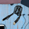 3 IN 1 Fast Charging Cable with Type C & iPhone Support, Compatible with all devices, Data Transmission, Unbreakable Braided, Tangle Free your brand