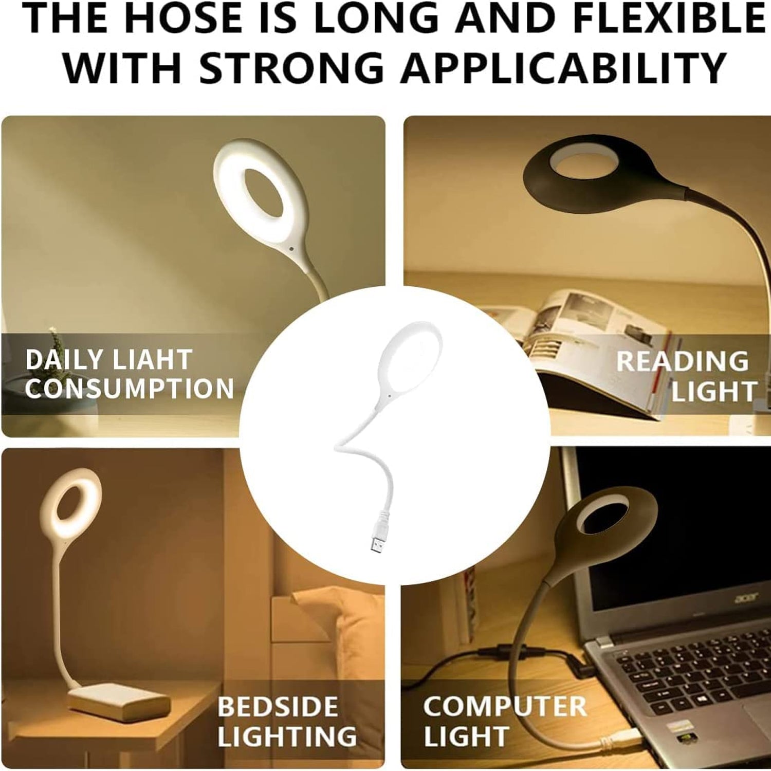 LED USB Light for Laptop, 16 LED Night Lights for Bedroom, Lightweight Small LED Reading Light Lamp with Flexible Neck, Desk Light for Home, Travel, Study, Office (1 Pc) - Shopmania Wholesale