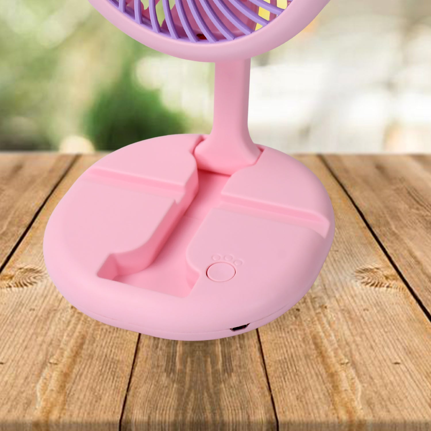 USB Rechargeable Portable Fan With LED Light Heavy Duty & Foldable Fan With Charging Port Home, Outdoor, Temple - Shopmania Wholesale