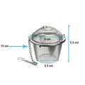 Stainless steel locking tea infuser