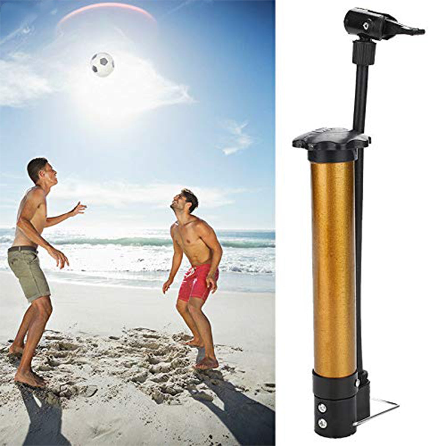 Mini Hand Air Ball Pump With 1 Pin, Metal Portable High Pressure Air Pump Mini Basketball Inflator for Balls, Basketball, Soccer, Volleyball, Football, Inflatable, and More (1 Pc) your brand