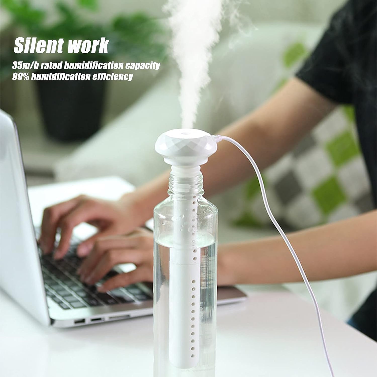 Mini Portable Humidifier for Car, Personal USB Powered Bedroom Quiet Humidified Ultrasonic Cool Mist Humidifier Plants, Car, Travel, Office, Hotel  (1 Pc) - Shopmania Wholesale