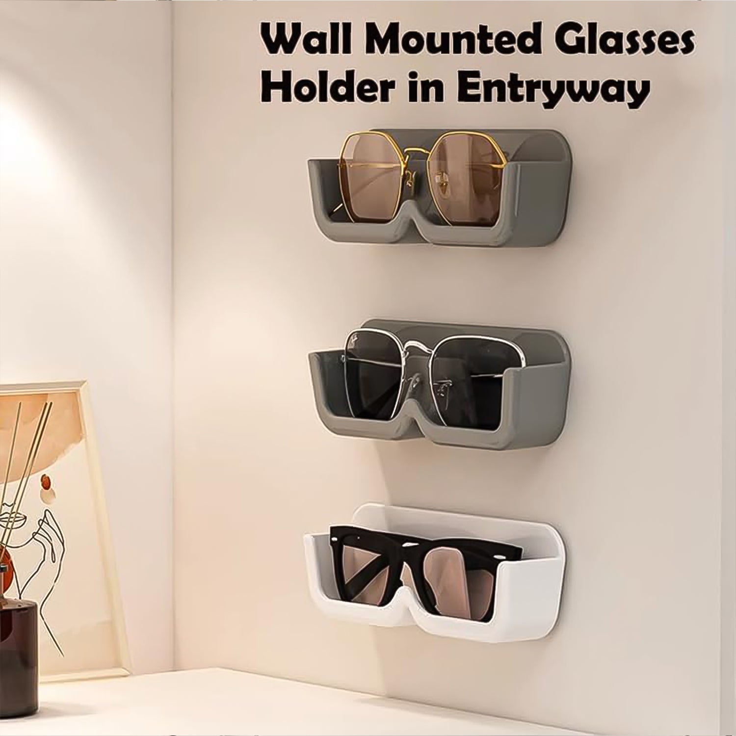 Wall Mounted Sunglasses Holder (4 Pcs Set) - Shopmania Wholesale