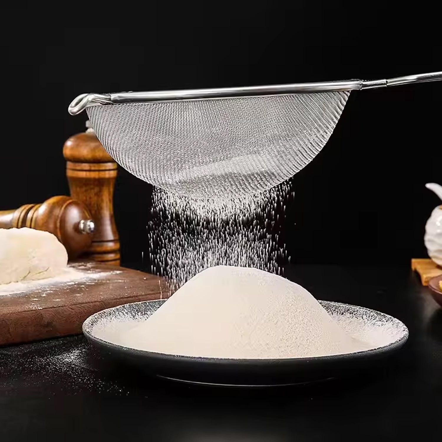 Big Mesh Strainer With Handle Stainless Steel Oil Straine, Mesh Sieve Strainer(1 Pc) your brand